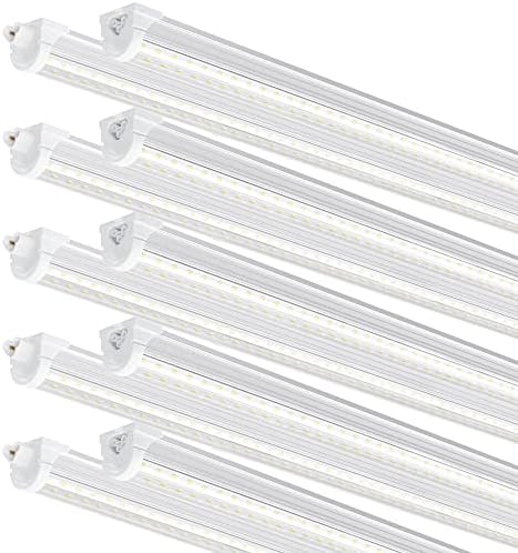 Ensenior 8FT LED Shop Lights, 6000K T8 Commercial Bay Lighting, 10 Pack by Ensenior