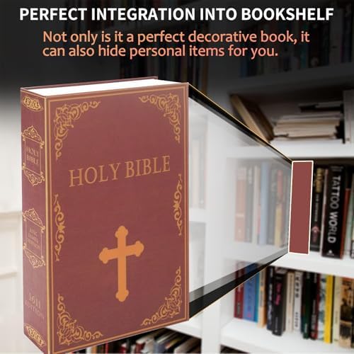Decorative Book Safe with Combination Lock, Diversion Faux Book Hidden Safe - Image 4