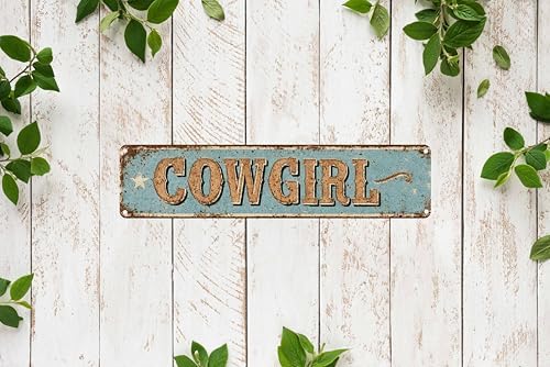 Cowgirl Metal Sign 4x16in Rustic Western Plaque for Bedroom Bar Living Room Home Farmhouse Garage Kitchen Decor - Image 6