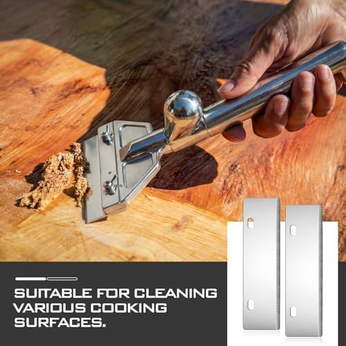 Hicarer 16 Pack 6" Stainless Steel Grill Scraper Blades for BBQ Grill Clean - Image 4