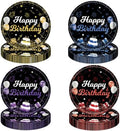 40Pcs Colorful Party Decorations Red Yellow Blue Purple Plates Set for Birthday Party Baby Shower Supplies Serve 40 People by UkralMagic
