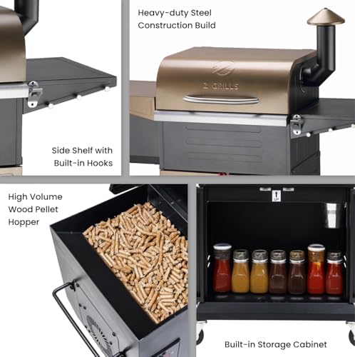 Z GRILLS 600D Wood Pellet Grill, 572 Sq In, PID 3.0 Controller, Bronze - Image 7