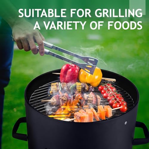 VINGLI 4-Tier 3-in-1 Vertical Charcoal Grill, 18.8 Charcoal Smoker with Built-in Thermometer, Air Vent and Access Doors, Perfect for Outdoor Cookings, Camping, Picnics, BBQs, and Tailgating Parties - Image 3