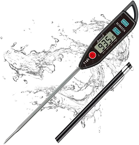 BOMATA Digital Water Thermometer for Liquid, Meat, Cooking, IPX7 Waterproof by BOMATA