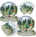 40pcs Camping Party Supplies,Adventure Party Decoration Supplies,Used for Happy Camper Party Decoration,Disposable Tableware for 20 People,Include 20 dinner plates,20 Napkin by Unknown