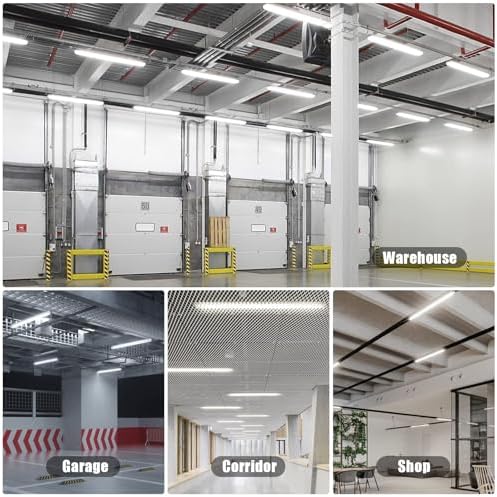 8 Packs 3FT LED Batten Light with 50cm Cable, Slim Ceiling Surface Mounted Light, 30W, 4000K, IP20, LED Ceiling Lamp for Garage, Shop, Hallway, Office, Market - Image 7