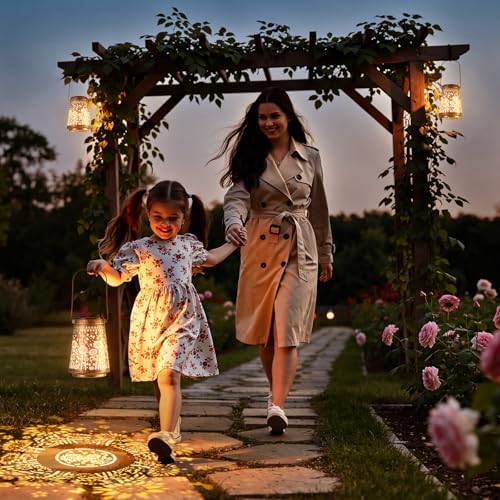 4 Pack Solar Lanterns Outdoor Waterproof, Birthday Gifts for Women Mom - Image 7