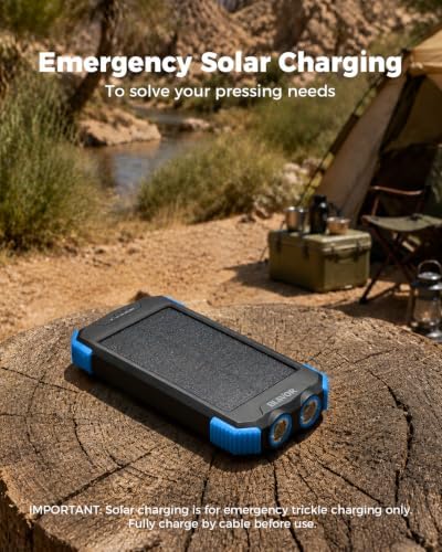 BLAVOR Solar Power Bank 10,000mAh Portable Wireless Charger for Cell Phones - Image 6