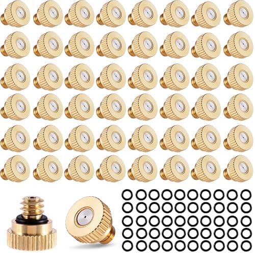 50 Pack Brass Misting Nozzles 10/24 UNC 0.02" Orifice Heavy Duty by NFAMRZCAR