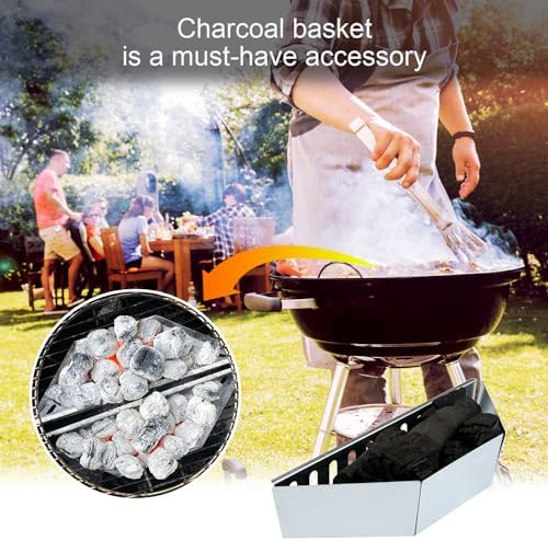Charcoal Basket Stainless Steel for Weber Char-Basket Charcoal Holders Compatible with Weber 22 inch Grilling Accessories Charcoal Kettle Grill Accesories(2 Pieces) - Image 7
