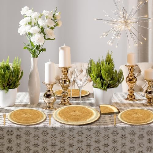 96 Pieces Rustic Wood Grain Tableware Set – Disposable Plates, Napkins, and Forks for Woodland Parties, Rustic Weddings, Camping, BBQs, and Baby Showers – Serves 24 Guests - Image 6