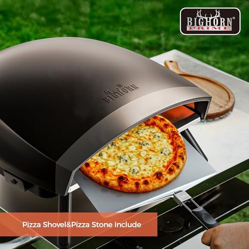 16 Inch Propane Pizza Oven,Outdoor Gas Pizza Oven with Rotating System and Integrated Thermometer,Propane Pizza Maker with Hose & Regulator,Include Pizza Shovel for Camping or Gathering - Image 6
