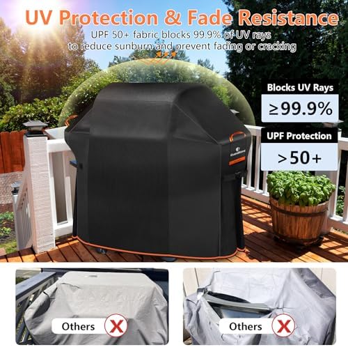 [Upgraded 1000D Heavy Duty Fabric] 48 inch Grill Cover for Outdoor Grill - Image 5