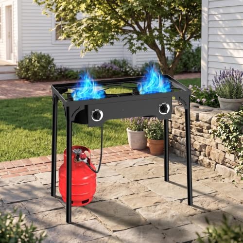2 Burner Propane Camp Stove | 150,000 BTU | High Pressure Gas Burners - Image 7