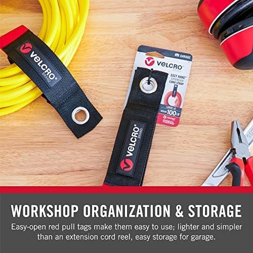VELCRO Brand Easy Hang Extension Cord Holder Straps Variety Pack, Black - Image 5