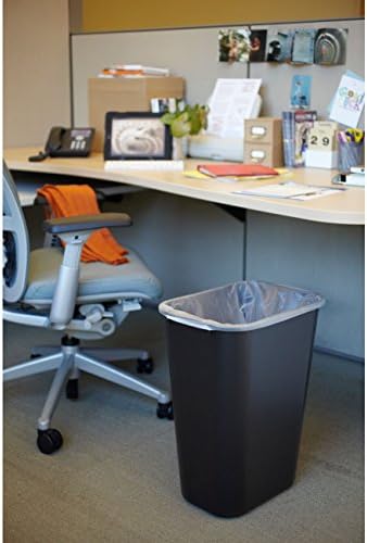 Rubbermaid Commercial Products Wastebasket, Black, 10.25-Gallon, 4 Pack - Image 5