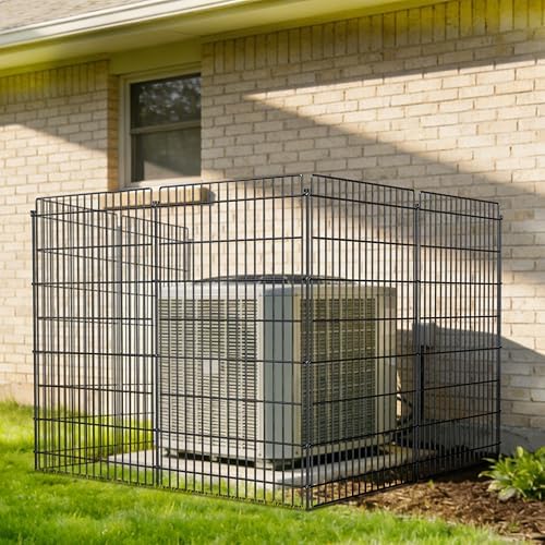 Metal Garden Fence 48 in x 25.3 ft, Tall Outdoor Dog Fence with Stakes - Image 5