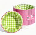 Paper Bowls 8 oz, Disposable Small Paper Bowls, Soak Proof, Cut Proof, Microwave Safe, Heavy Duty Green Gingham Small Disposable Bowls for Desserts, Snacks, Ice Creams, Party Supplies by DTFMZOV