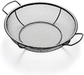 Outset Mesh Grill Roasting Basket With Handles, Non-Stick, Shallow, 12" x 15" x 3" by Outset
