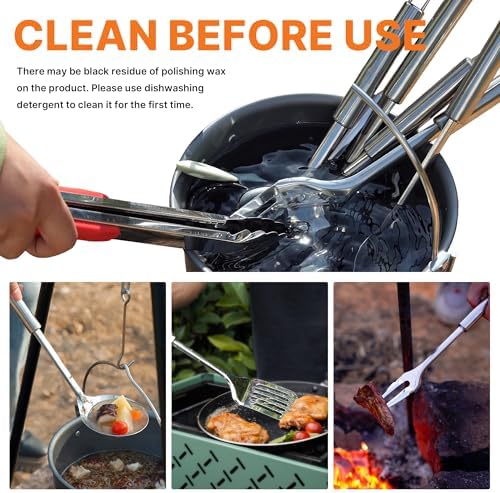 Gaialoop Camping Utensil Set, Camping Cooking Utensils & Kitchen Tools - Image 5