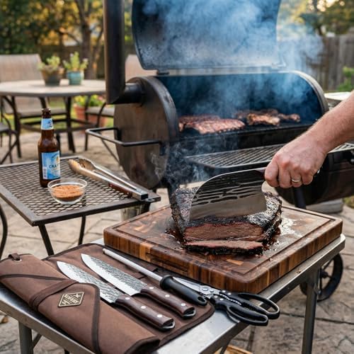 KOFERY Damascus Butcher Knife Set for Pit Master & Brisket Carving - Image 4