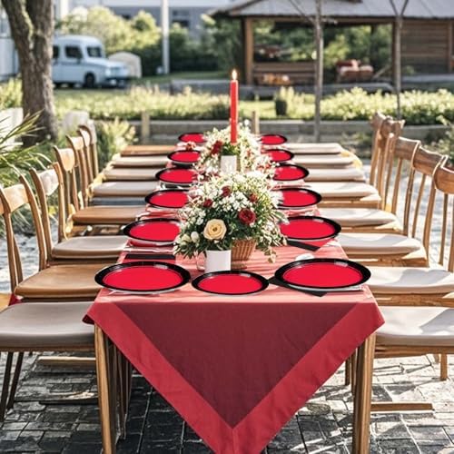Grencian 96Pcs Red and Black Birthday Party Decorations, Serves 24 - Image 6