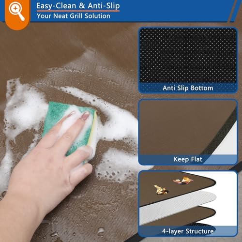 Anze Under Grill Mat for Outdoor Grill, 2.0mm Thickness, 4-Layer Fireproof - Image 5