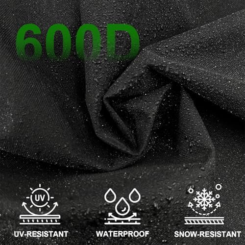 Outdoor Grill Cover Fits Cuisinart 18" Vertical Charcoal Smoker COS-118, Cover Geny Waterproof 600D Heavy Duty Round Smoker Grill Covers, 23" D x 40" H. - Image 3