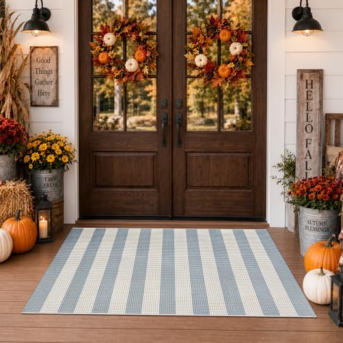 Outdoor Rugs 3'x5', Fall Welcome Mat for Front Door Mat Outside Entrance by OJIA