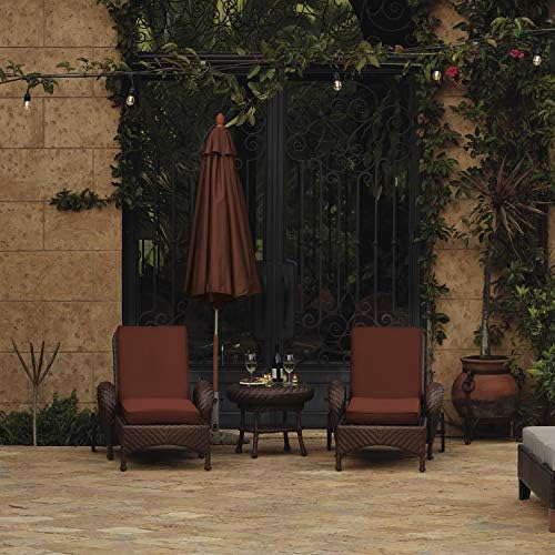 Classic Accessories Montlake Water-Resistant 21 x 20 x 4 Inch Patio Lounge Back Cushion, Heather Henna Red, Outdoor Loveseat Cushions - Image 2