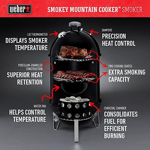 Weber® Smokey Mountain Cooker Smoker, 22" Charcoal Smoker - Image 5