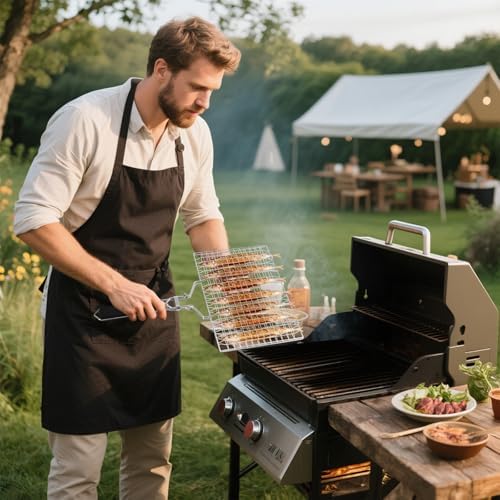 Fish Grill Basket, Folding Portable Fish Grilling Baskets For Outdoor Grill - Image 2
