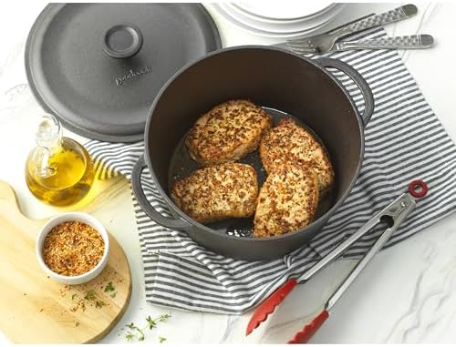 GoodCook Pre-Seasoned Cast Iron Dutch Oven, 5-Quart, Black - Image 5