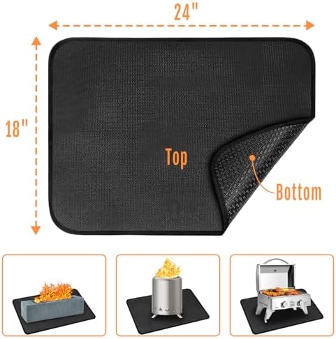 24x18 Inch Heat Resistant Mat for Under Grill Tabletop - Image 2