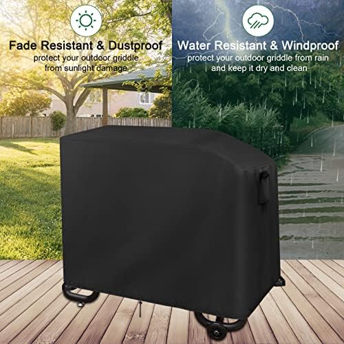 42 Inch Flat Top Grill Cover for Most Standard 2-Burner BBQ Gas Griddle - Image 5