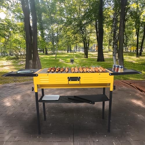 Portable Stainless Steel Grill, Home Charcoal Grill and Outdoor Folding Grill, perfect for traveling, outdoor cooking and grilling, camping, picnics. - Image 7