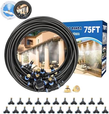 Misters for Outside Patio,Outdoor Water Misting Cooling System,75FT|23M. by POCKETPANDA