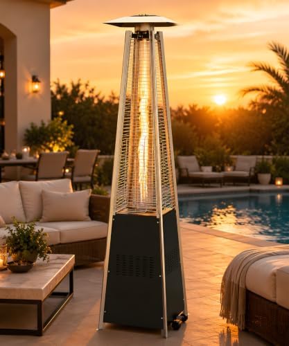 FOOWIN Patio Heater 48,000 BTU Outdoor Propane Heater with Wheels by FOOWINOUTDOORSHOW