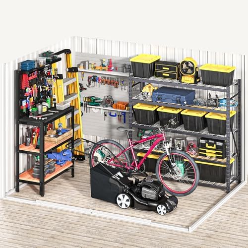DWVO 7'x5' Large Metal Outdoor Storage Shed, Tool Sheds, White - Image 5