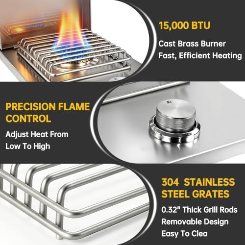 Built-in Single Side Burner for Outdoor Kitchen，Natural Gas & Propane - Image 5