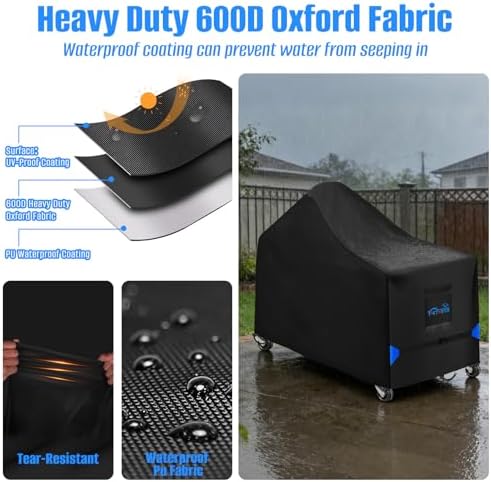 72 Inch Grill Cover for Kamado Ceramic Grills Heavy-Duty 600D - Image 4