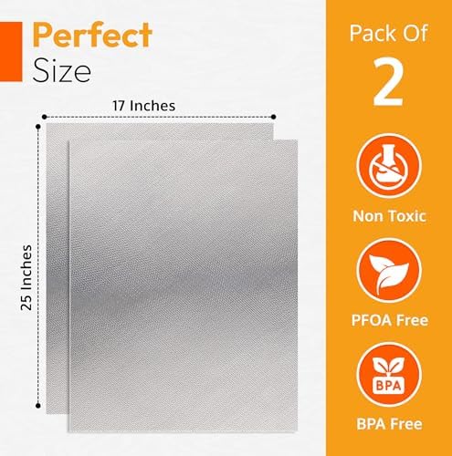 Oven Liners for Bottom of Oven - 17"x 25" Large Heavy Duty Non-Stick 2 Pack - Image 3
