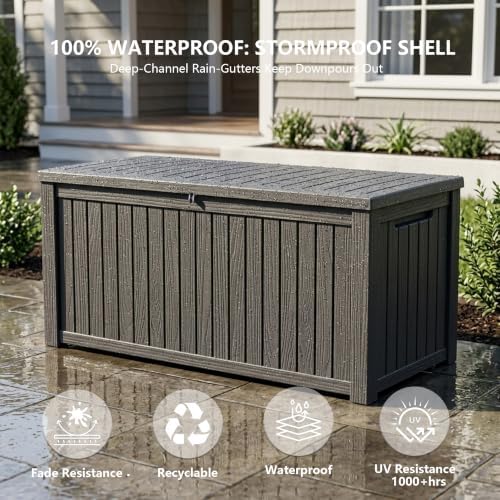 Outdoor Storage Box,200 Gallon Waterproof Deck Box [Upgraded 3.0] - Image 5