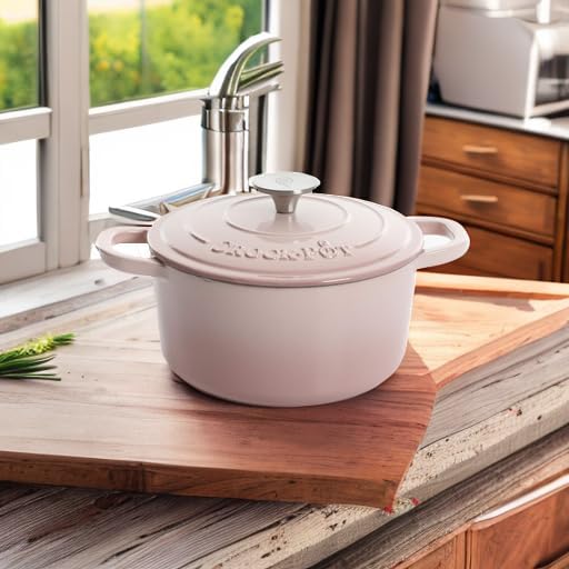Crock-Pot Artisan Round Enameled Cast Iron Dutch Oven, 3-Quart, Pistachio Green - Image 5