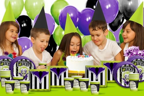 Beatlejuice Party Supplies - Ghost Birthday Supplies - Halloween - Tableware Set Includes Plates Napkins Cups - Kit for 16 - Image 7