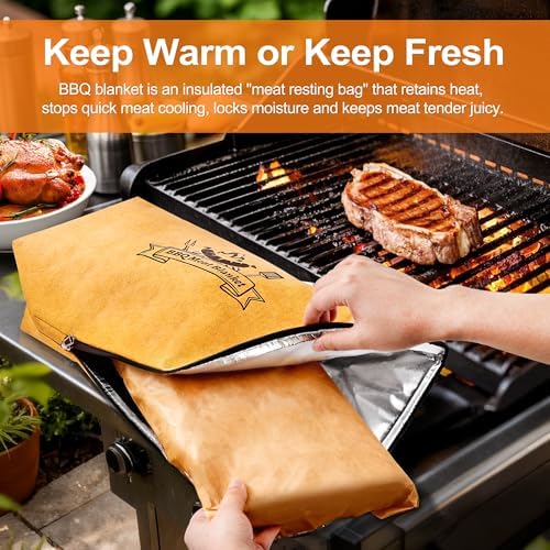 DY DECENT FAMILY BBQ Blanket for Resting Meat with Squeeze Bottle & Meat Press - Meat Resting Blanket for Brisket, Pork, Steak, Turkey - Grill Blanket for Outdoor Grill - Ideal BBQ Gift for Men Dad - Image 6