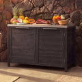 MOUMON Patio Kitchen Storage Cabinet with Stainless Steel Countertop by MOUMON