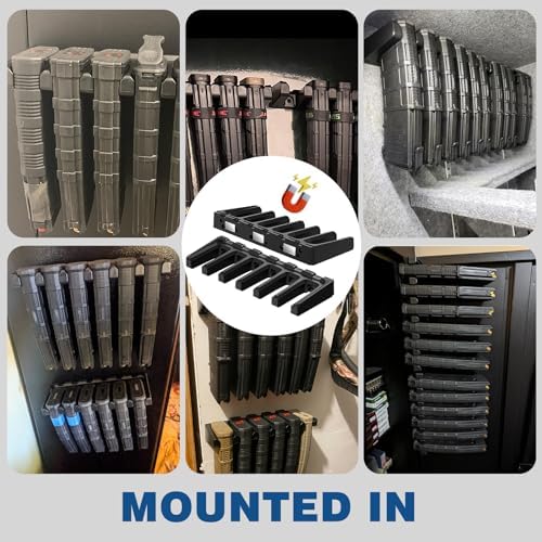 Aoanoko PMAG Rack Wall Mount,Mag Holder|AR Magazine Hodler|Wall Mount Display Mag Storage,Home Magazine Storage Rack,Mag Rack for Gun Safe,Locker,Cabinet,Wall - Image 5