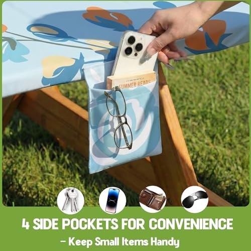 Picnic Table Cover with Bench Covers Waterproof Campsite Tablecloth Patio Backyard Camp Camping Kitchen Essentials Accessories Supplies Rv Cabin Gear Acampar Must Haves Table Cloth Camper Women Gifts - Image 5