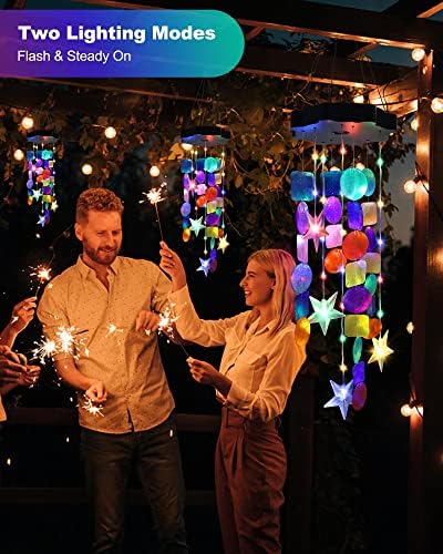Toodour Solar Decorative Lights Outdoor, Colorful Shells Lights for Outside - Image 2